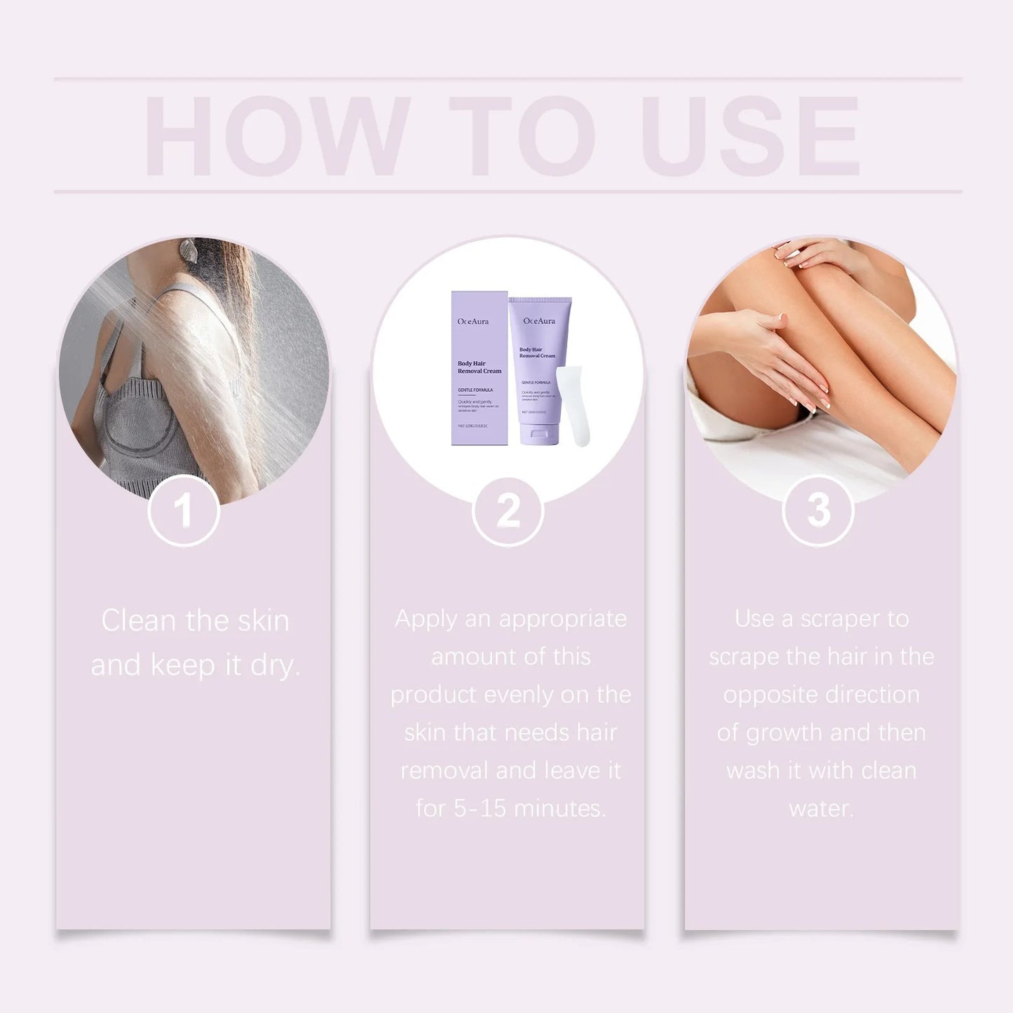 OceAura Body Hair Removal Cream